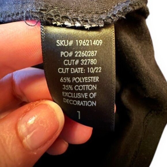 Women’s torrid 1 Black Embroider Butterflies Everyday Signature Jersey Crew Neck - Picture 10 of 10